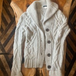 J. Crew Cashmere and Angora Button Up Sweater